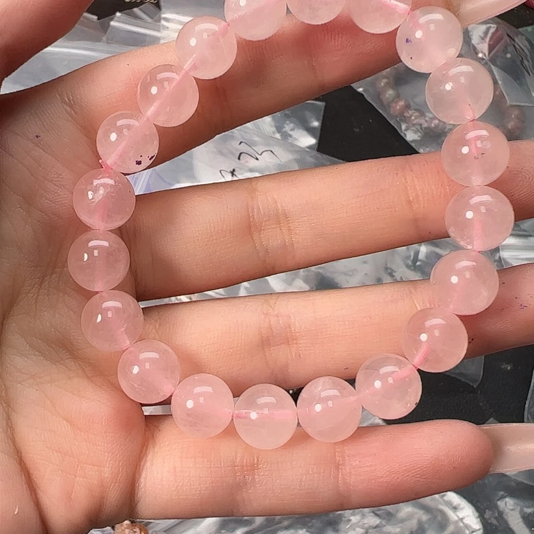 水晶手链未镶嵌45粉水晶