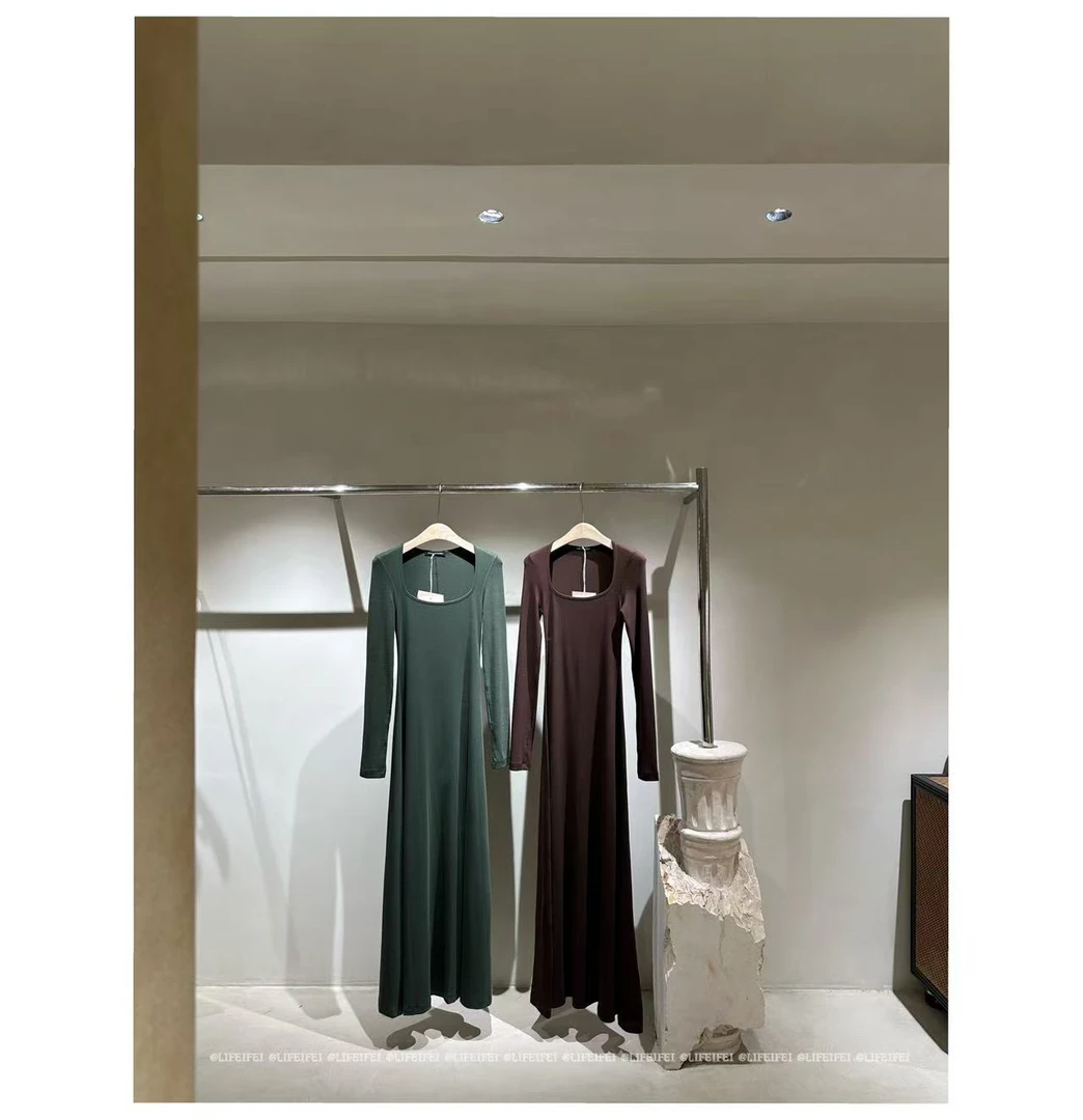 Mao店-【S延长线】 指套长袖连衣裙V6057