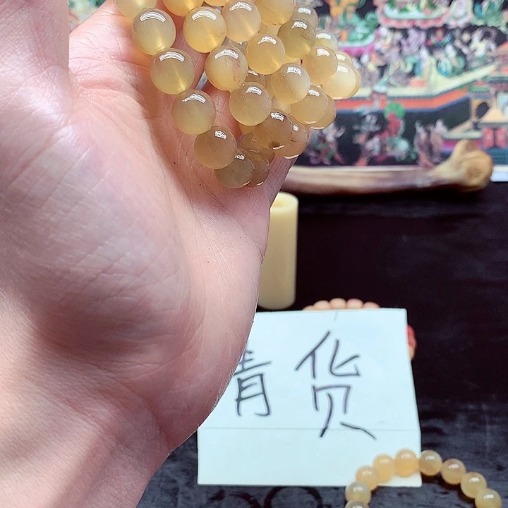 把件驼骨羊角手链