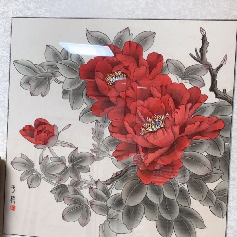 【闪购商品】国画手绘国画工笔带框65.65