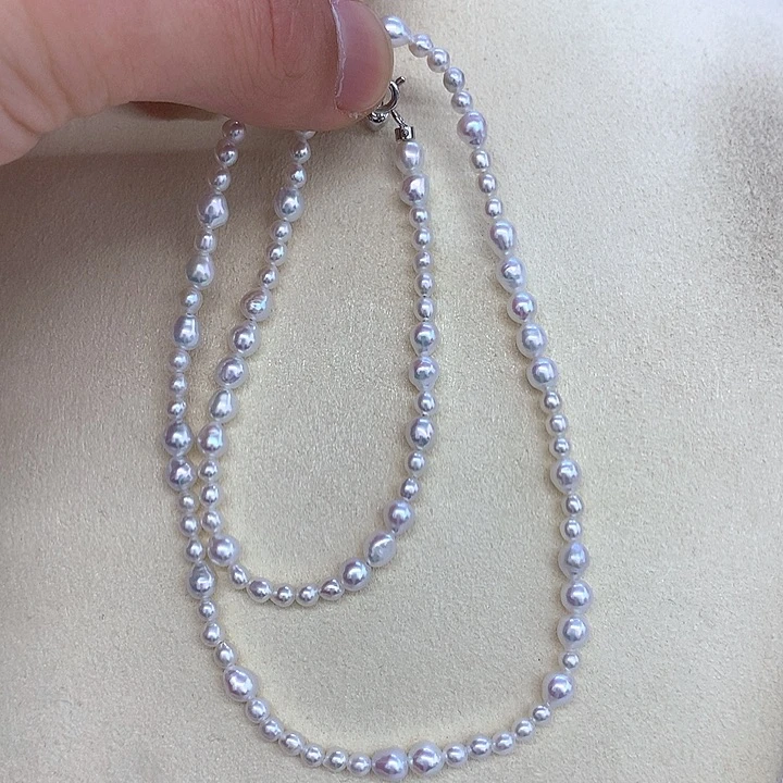 淡水珍珠颈饰银S925镶嵌