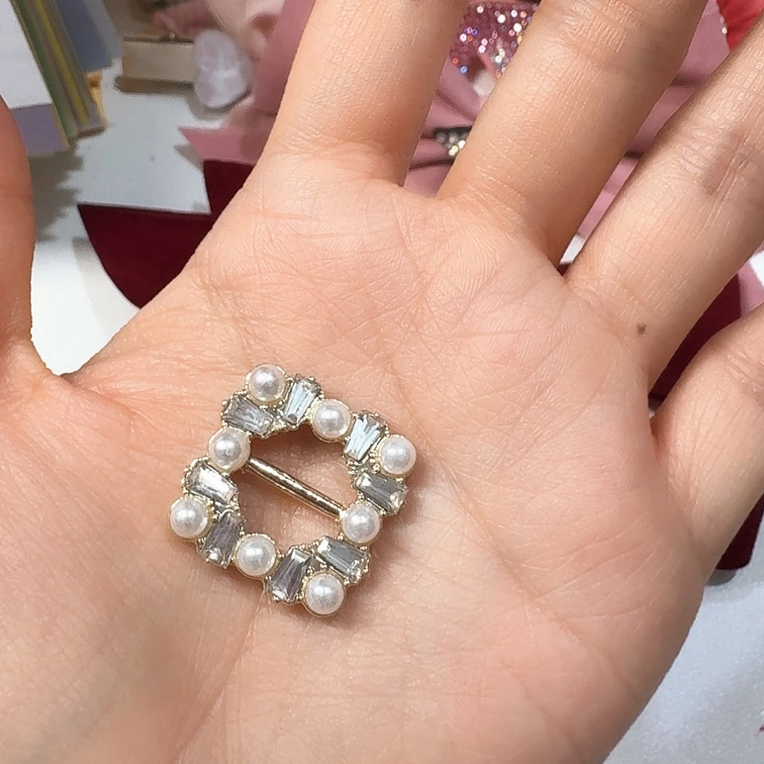 沫小狸狸珍珠丝带扣5颗