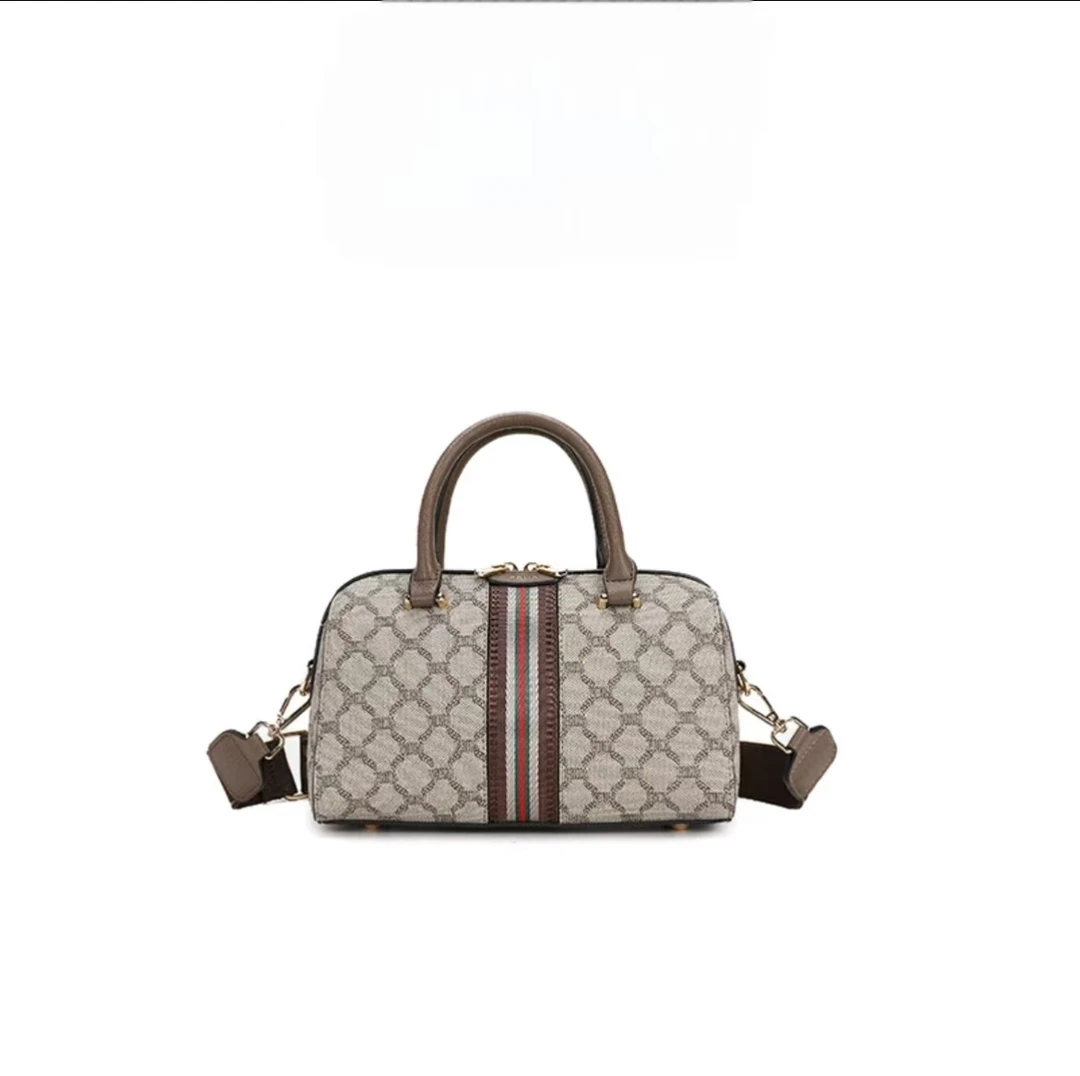 【涛静专属】复古百搭通勤波士顿枕头包手提包百搭单肩斜挎女包812