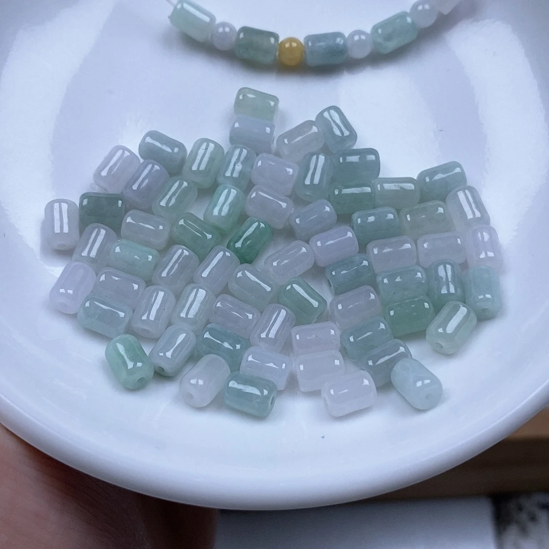散珠翡翠翡翠散珠50颗卡5*3