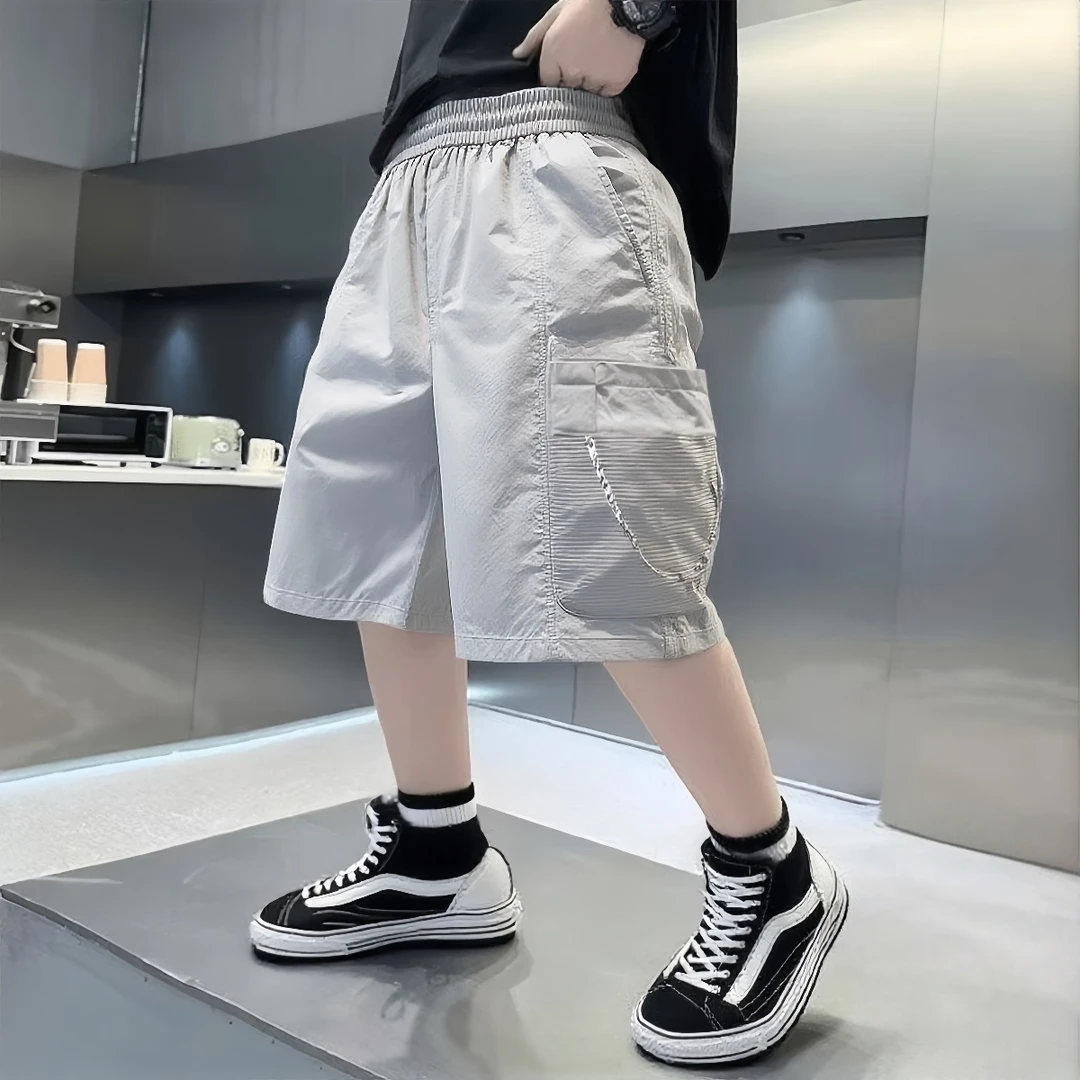 【水洗弹力】男童短裤夏季儿童五分裤2025夏装新款中大童休闲裤子帅