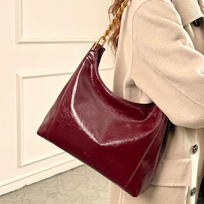 红色新娘包大容量包包托特包高级新娘婚包腋下包礼物通勤斜挎包