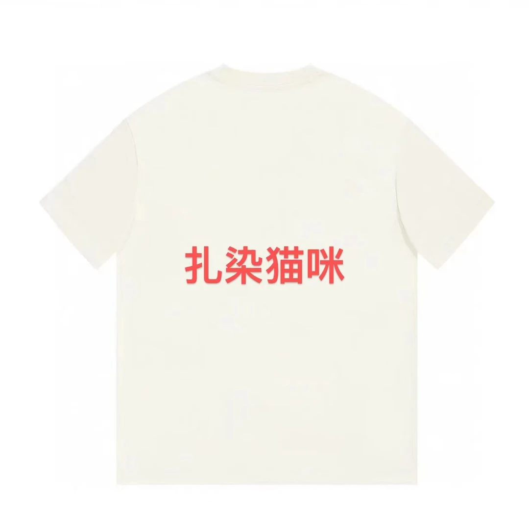 ML·沈闹闹 扎染猫咪 宽松休闲大版短袖-YT-K2537