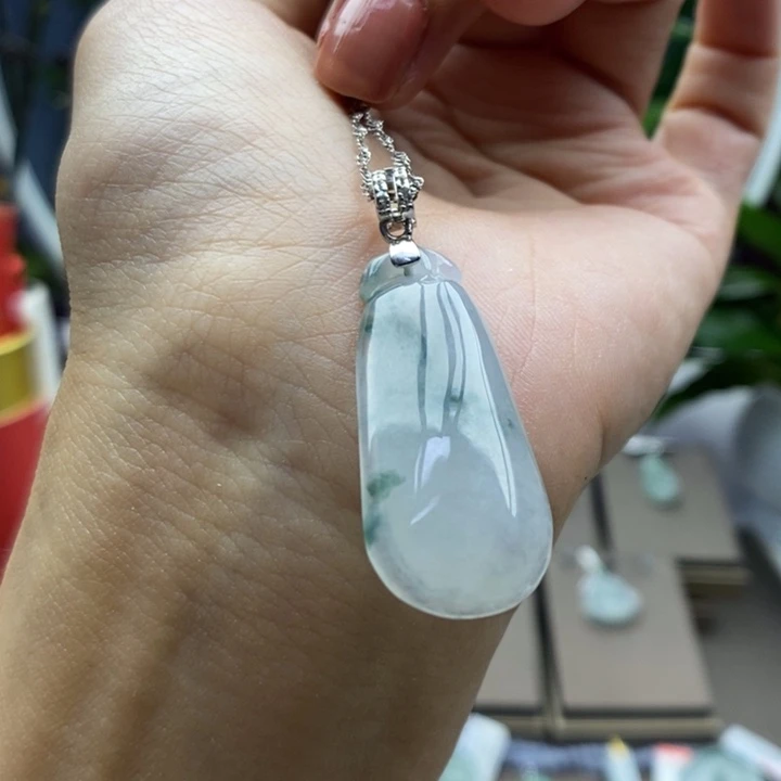 翡翠银S925镶嵌颈饰吊坠11