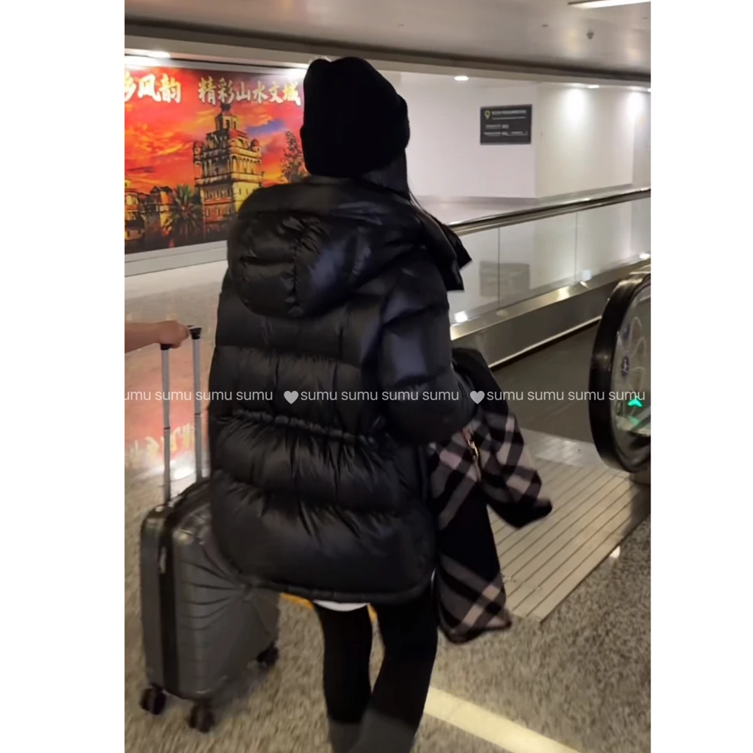 宿慕SUMU经典轻奢鹅绒服2025冬季11-8新款90白鹅绒连帽鹅绒服9056