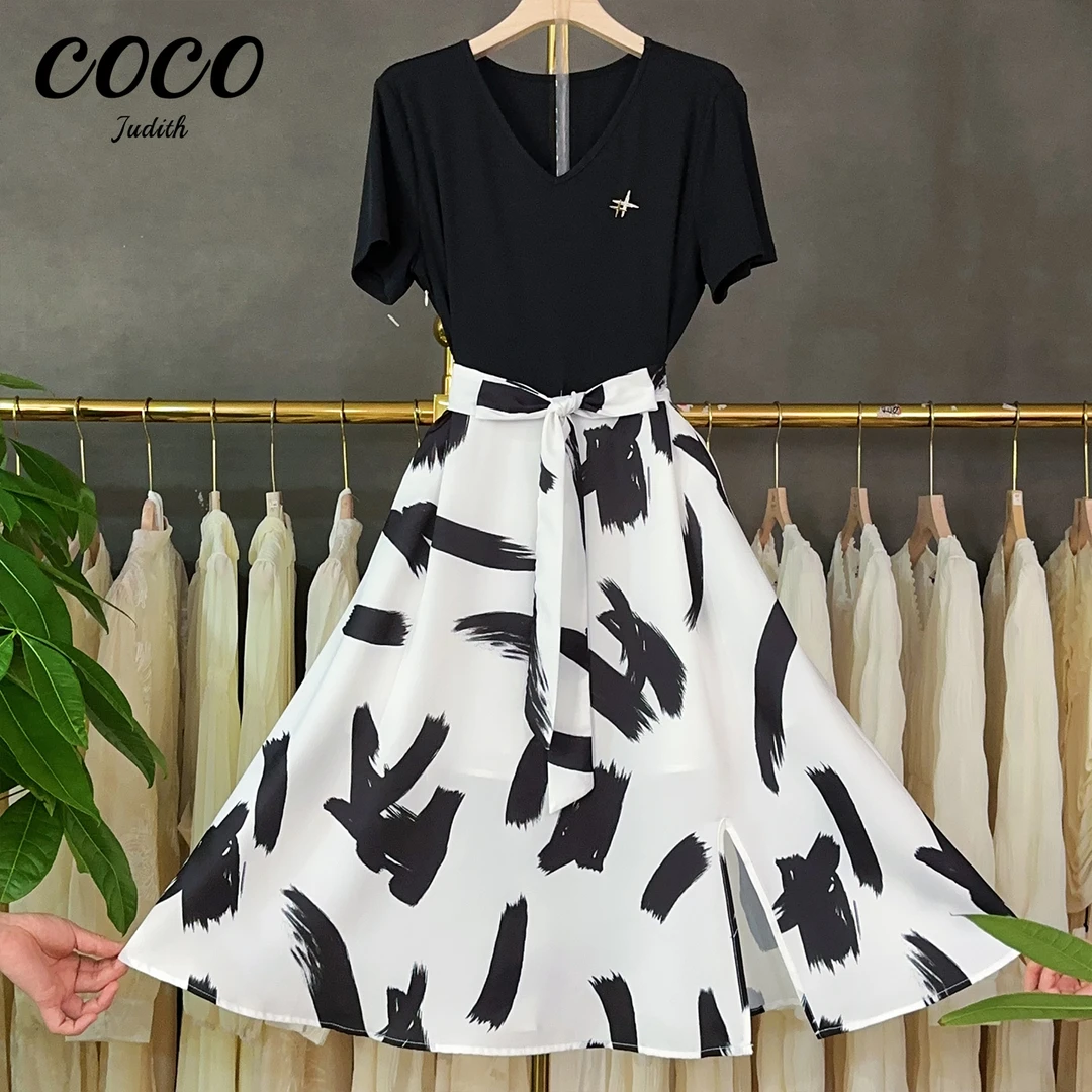 【RG6590】2025新款夏季洋气法式时尚气质日常百搭显瘦新款连衣裙