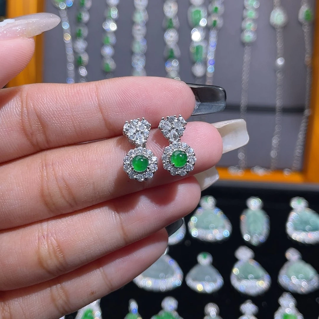 未镶嵌翡翠耳饰耳钉