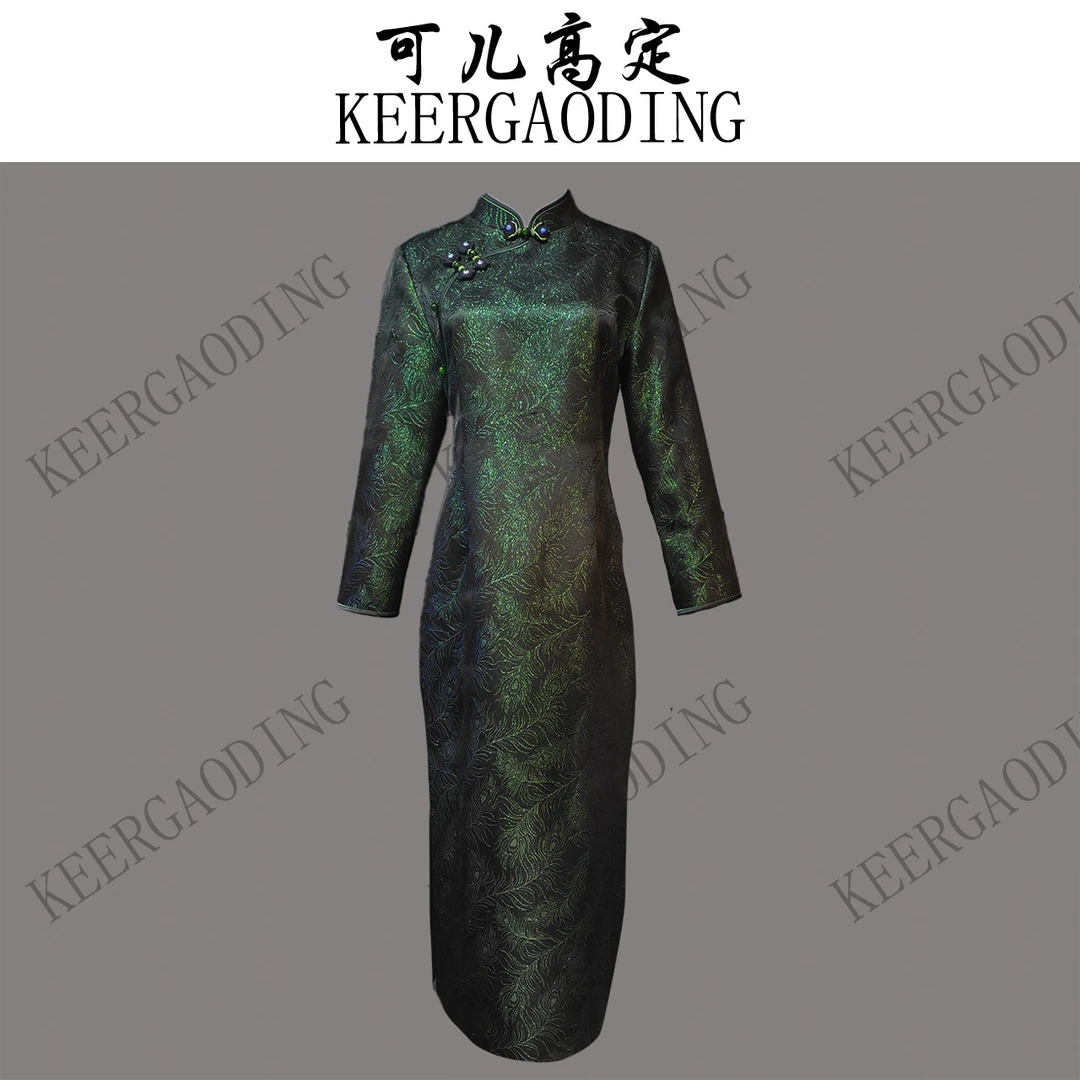 【可儿•高定】非遗织金正绢高端新中式国风设计师款旗袍裙J5479