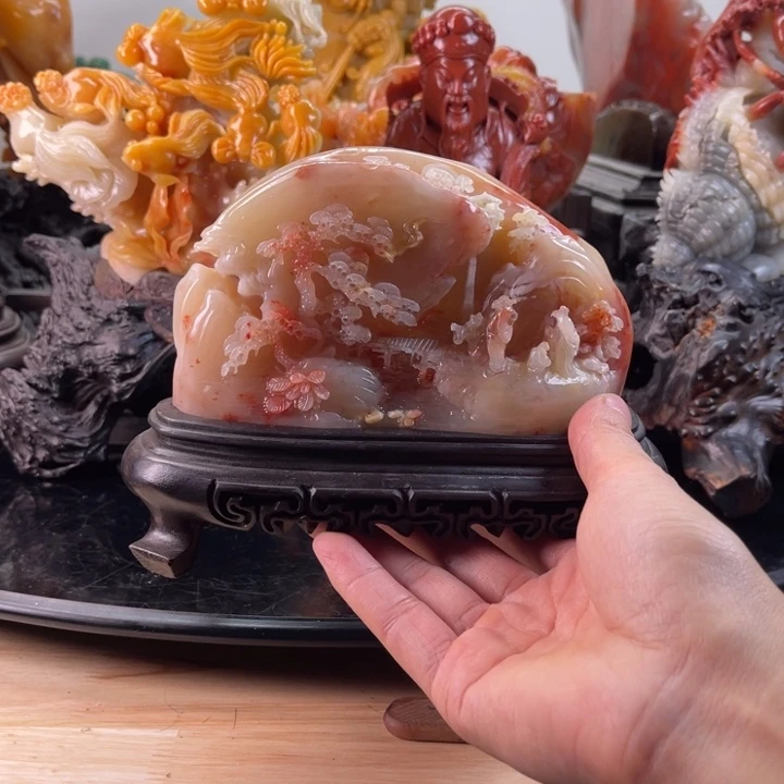 寿山石笑指山林别有洞天