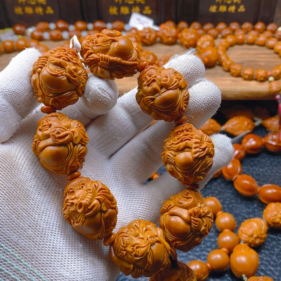 手串/手链橄榄核顾志东2:5四花核，八星报喜群仙