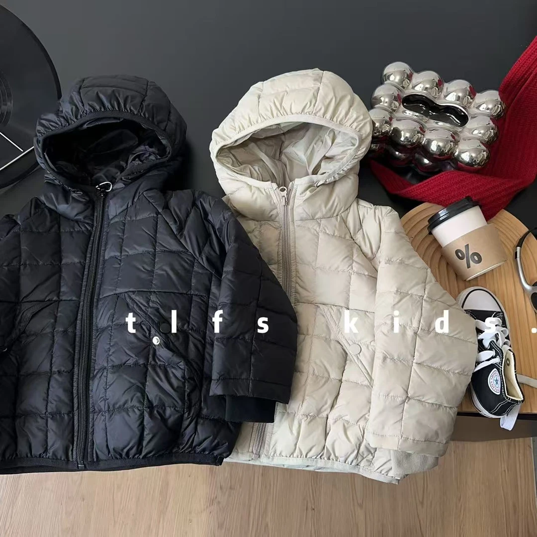 童例「H003纯色连帽羽绒外套」冬季保暖男童女童软糯儿童百搭外套潮