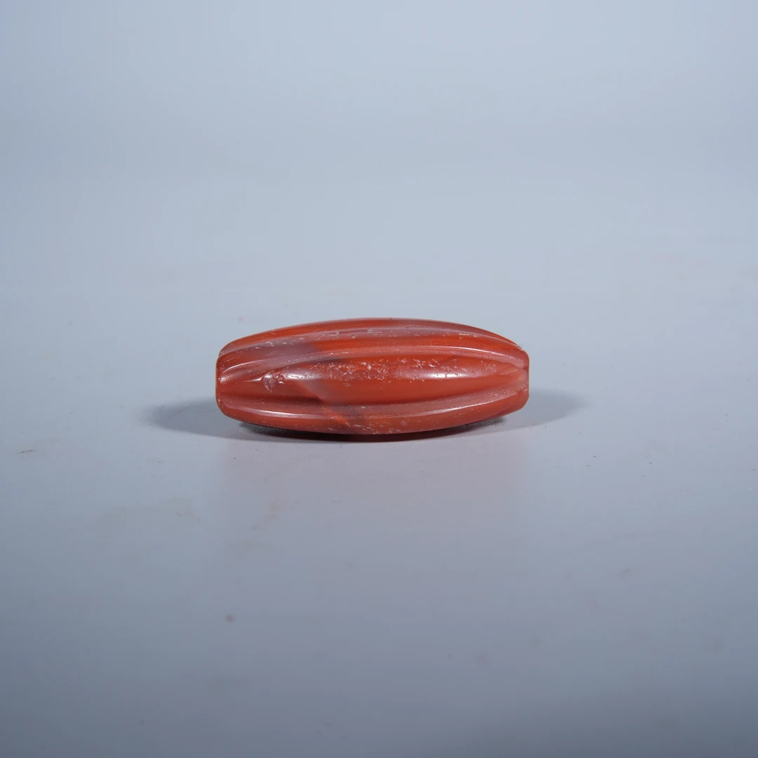 Tgz02 清代 玛瑙瓜棱珠