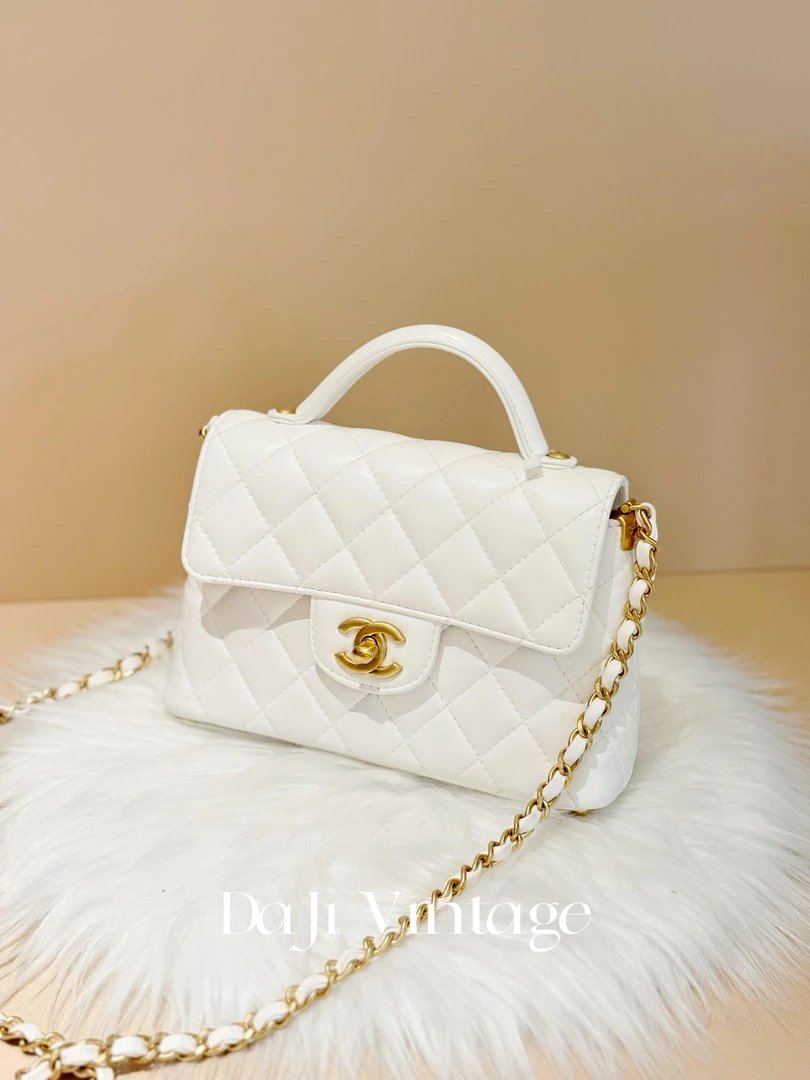 99新 Chanel/香奈儿 大吉中古2/香奈儿25P白金Kelly小号斜挎包