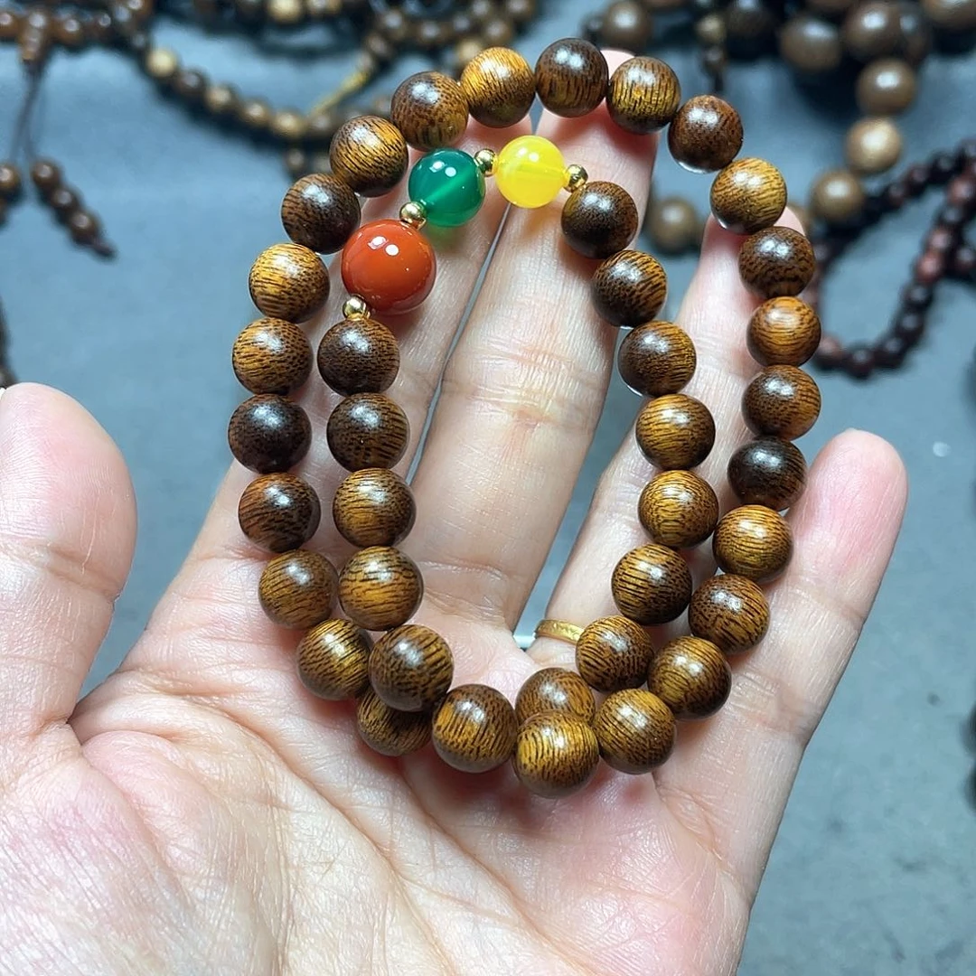 沉香手串富森红土0.8