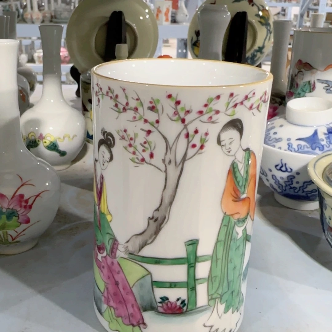 手绘瓷器，全部处理