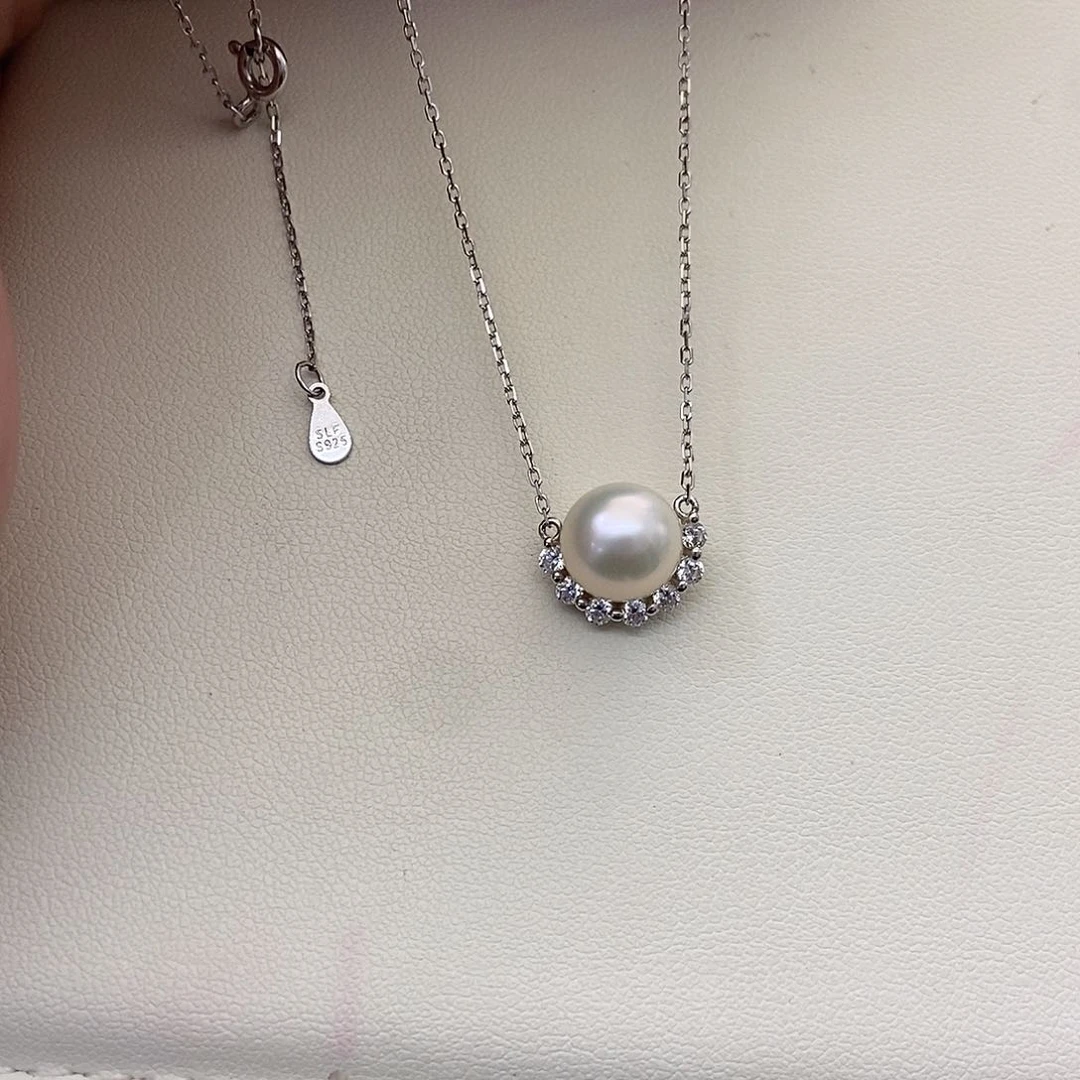 套链银S925镶嵌淡水珍珠