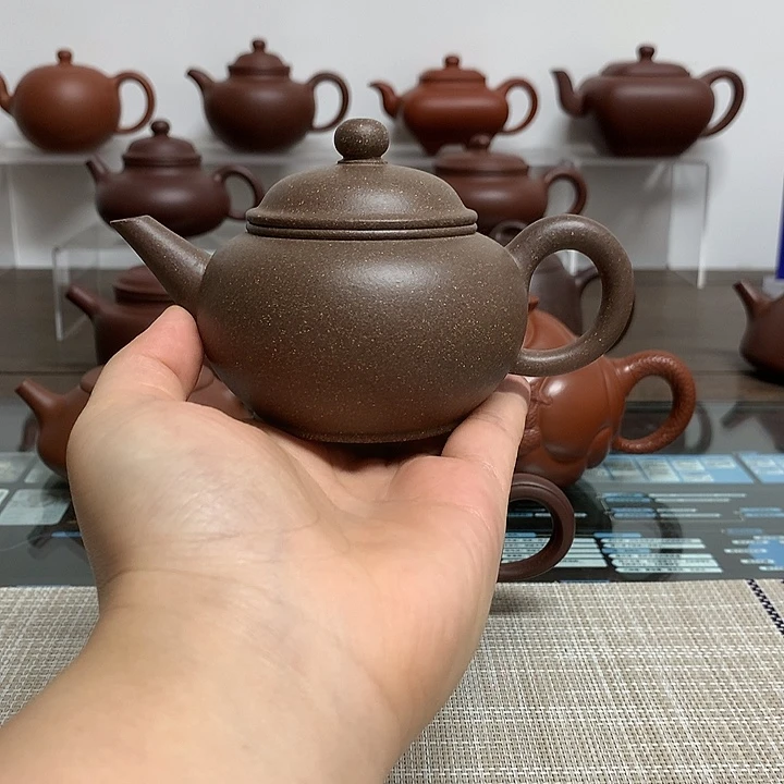 茶壶底槽青水平壶150