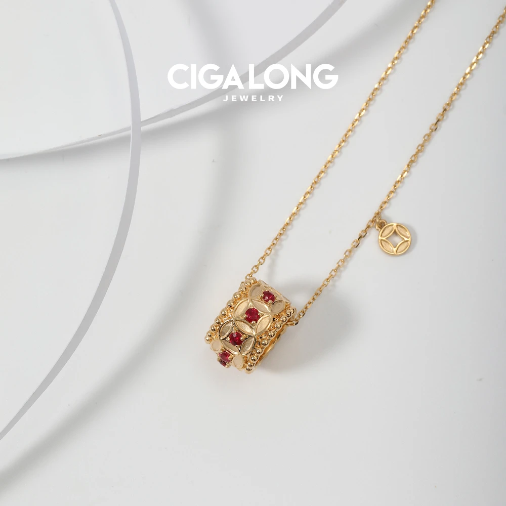CIGALONG设计红宝石项链3215