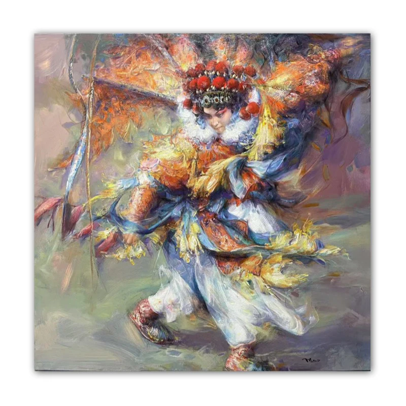 玺美油画｜黄二川老师《京韵》原作120.120尺寸