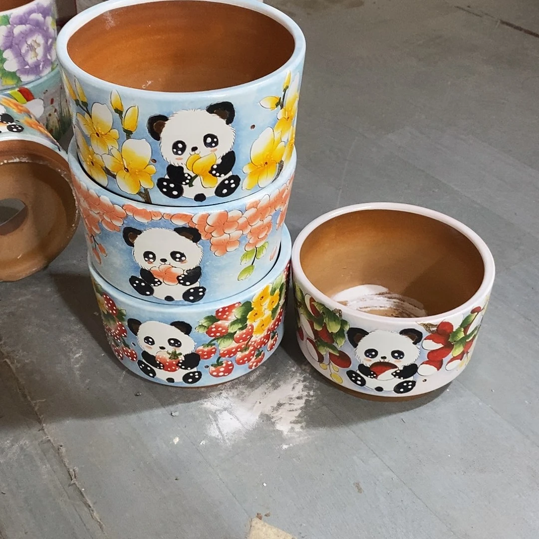 朵****花盆紫砂手绘花盆满28包邮