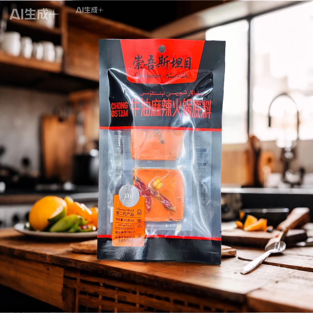 QONGUSTAM/崇吾斯塔目牛油麻辣火锅底料100克 新疆食材