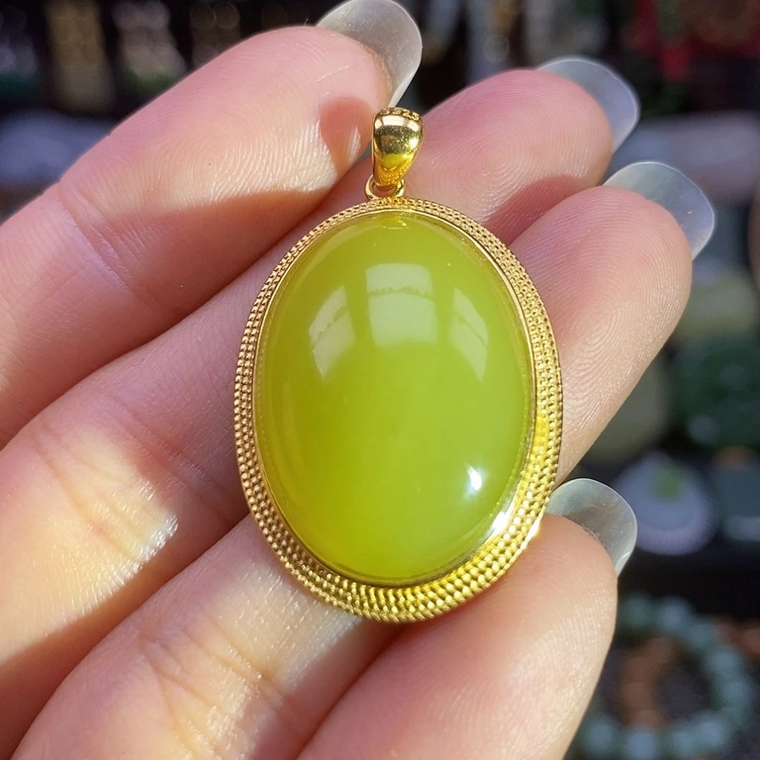 和田玉银S925镶嵌颈饰