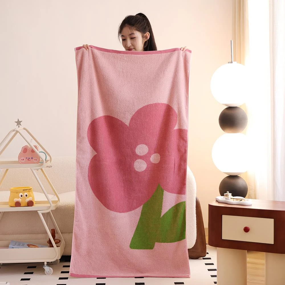 郁金香纯棉浴巾女新款家用吸水速干不掉毛大毛巾加厚全棉洗澡裹巾