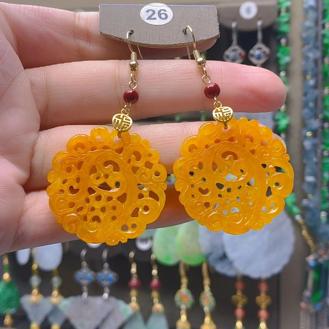 未镶嵌翡翠耳饰翡翠