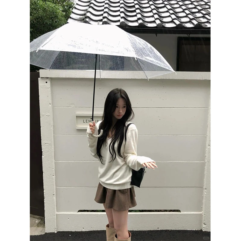 秋季设计感纯欲风修身显瘦长袖上衣气质时尚收腰a字半身裙套装女