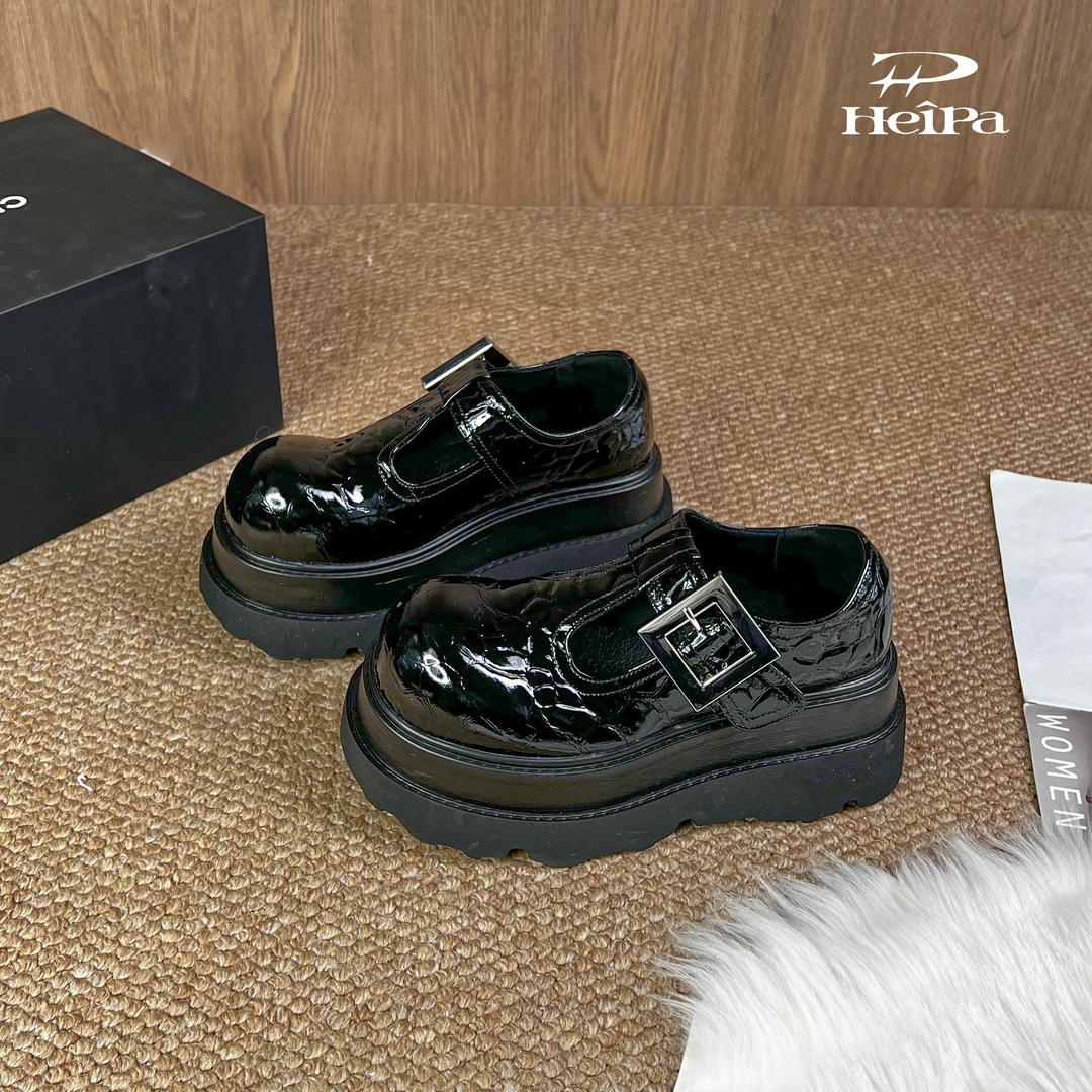 【HeiPa】安暖家春季穿新款厚底时尚韩版乐福鞋女款