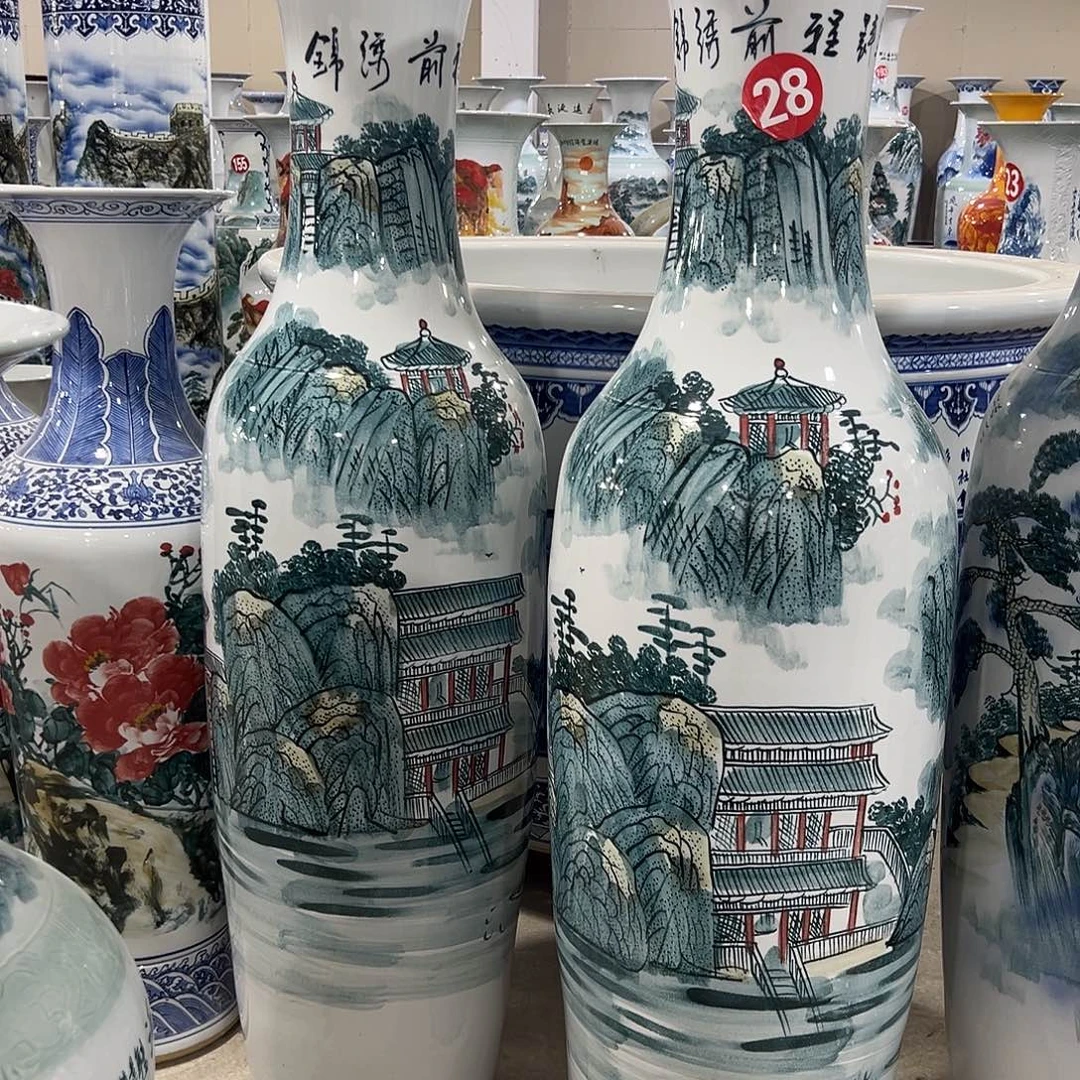 惠友陶瓷高度1.4米手绘一对