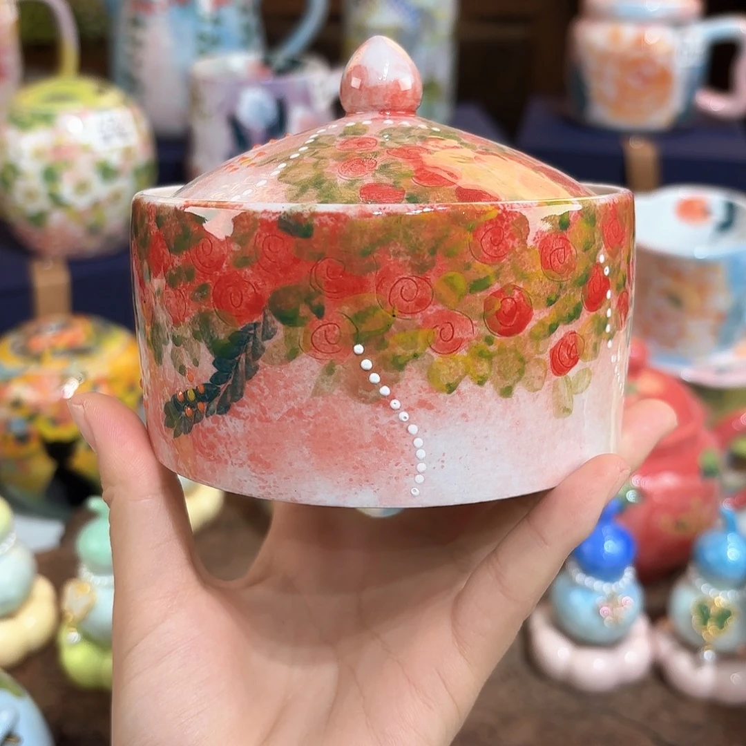 景德镇手绘高温釉下彩陶瓷茶具