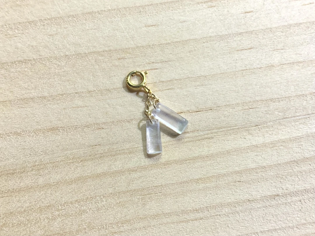 高冰玻璃方块切割长条18k金镶嵌万能扣提溜天然缅甸翡翠A货锁骨链