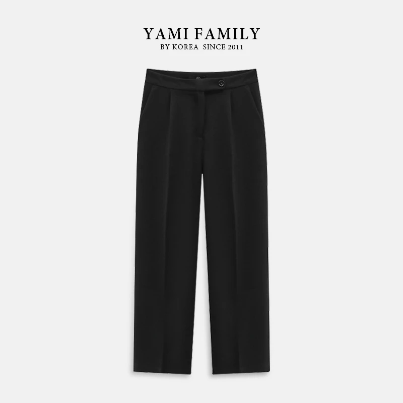 YM-XK-2042 西装休闲裤直筒西裤舒适纯色时尚百搭春夏简约宽松