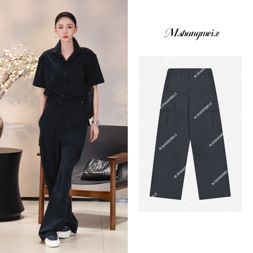 M.SHANGMEI.Z/沐熙【老钱套装】美大哥肌理感西装工装休闲裤X059225