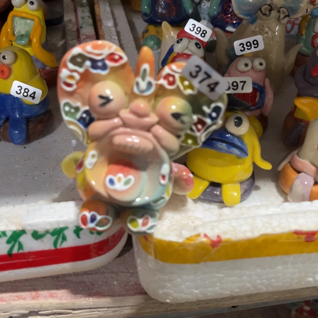 摆件纯手工抽象陶瓷摆件微瑕374