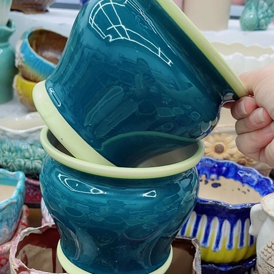 多肉绿植陶瓷花盆9.9包邮