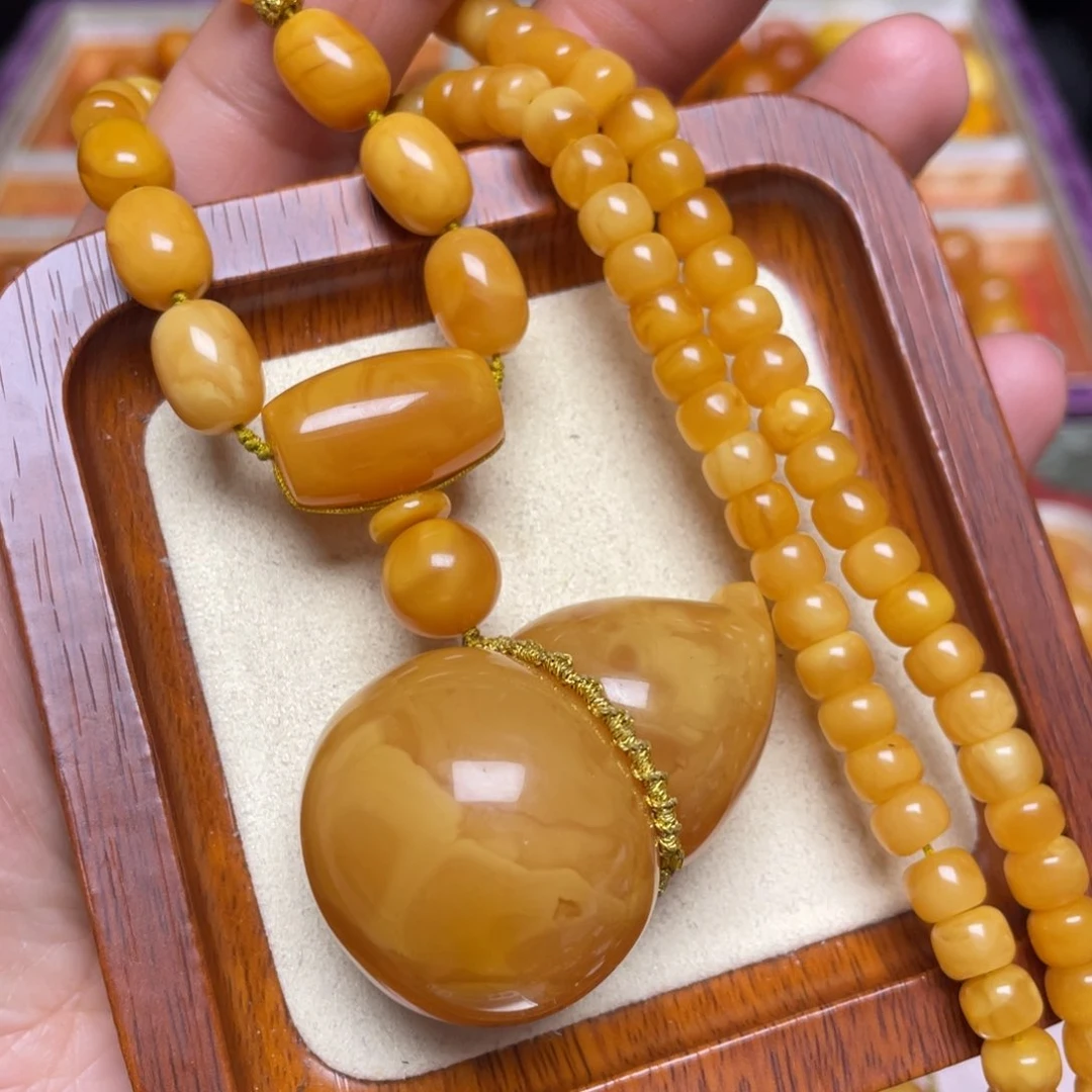 蜜蜡颈饰未镶嵌项链