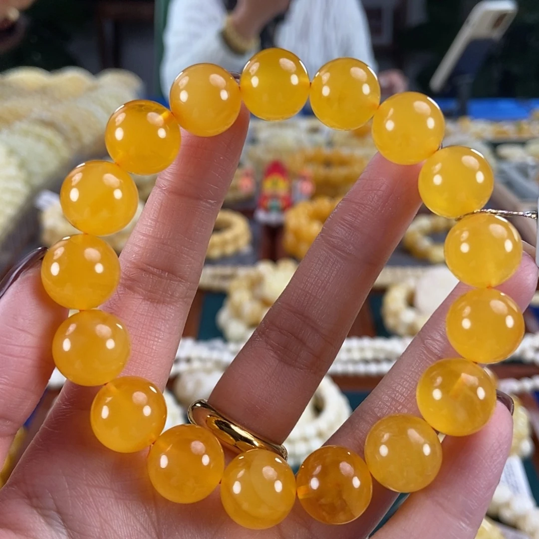 琥珀未镶嵌珠宝奇石12+ 19.5 鸡油红同料