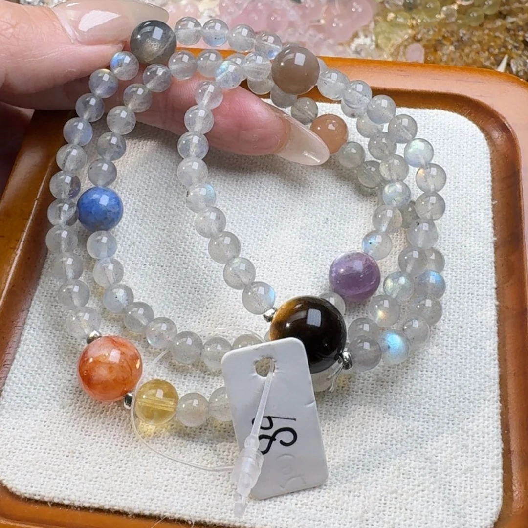 水晶手串未镶嵌灰月光