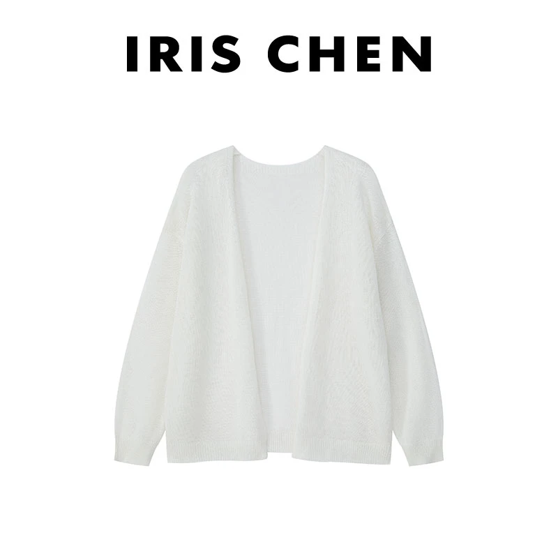 IRIS CHEN 芬兰 2025夏款上新亚麻纤维素纯色通勤百搭开衫25WT486