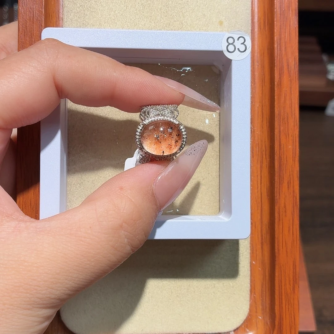 ****漫水晶戒指银S925镶嵌