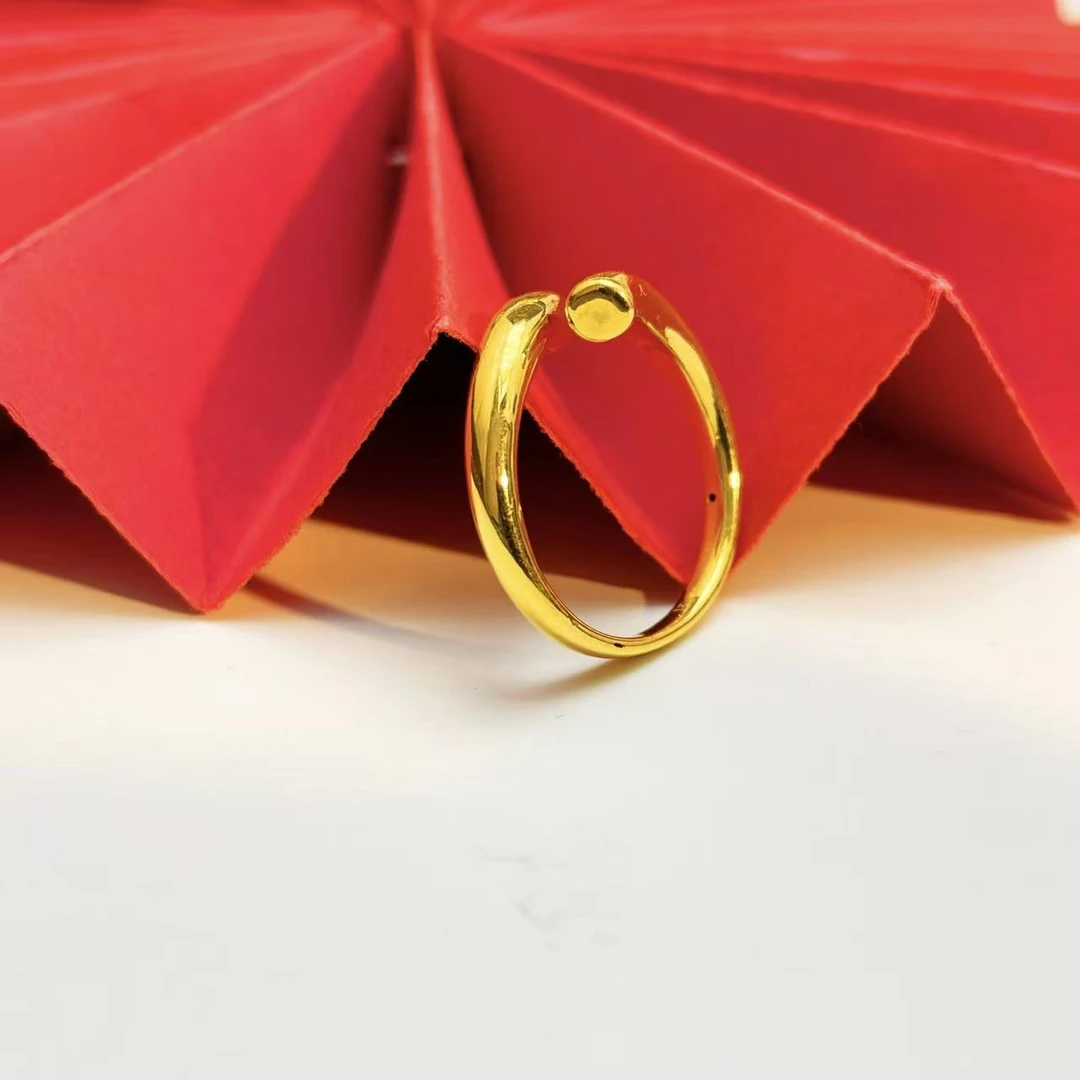 姐妹黄金 足金999 渐变宽度戒指
