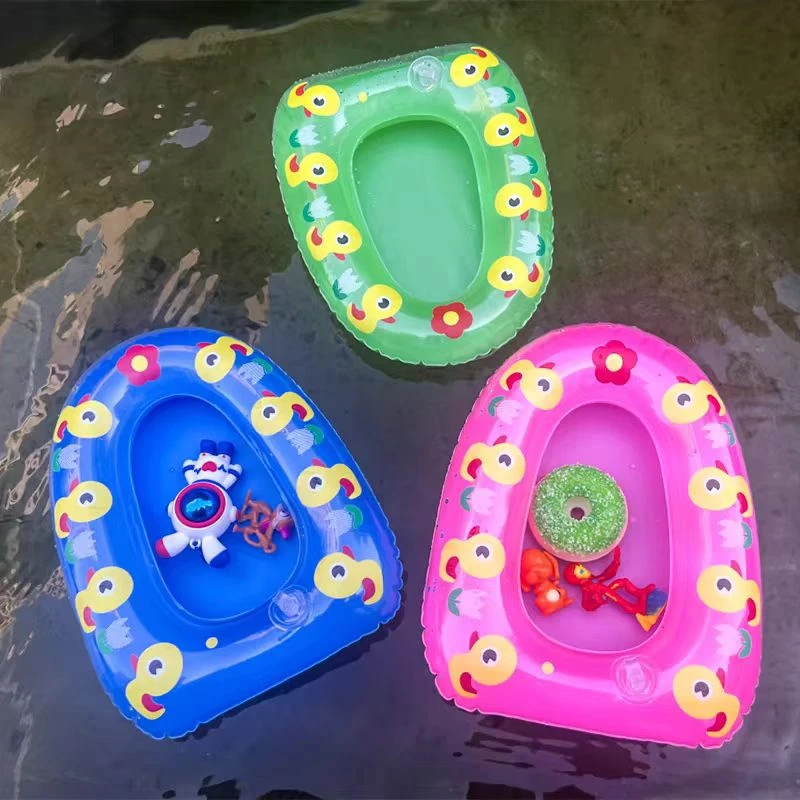 宝宝洗澡玩具小黄鸭充气皮划艇儿童戏水漂浮小船不进水乌龟游泳圈