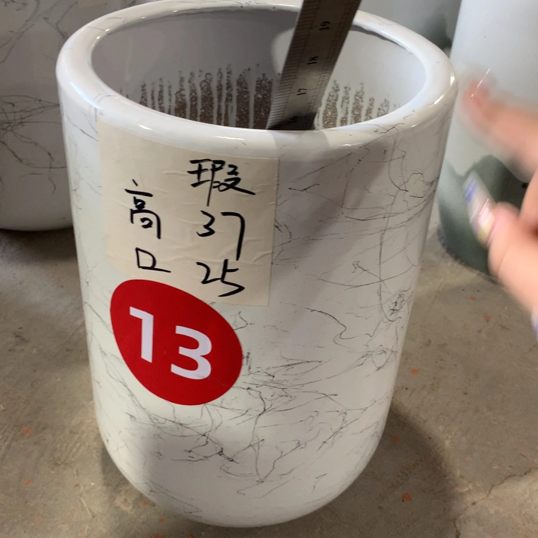 微瑕高温陶瓷花盆