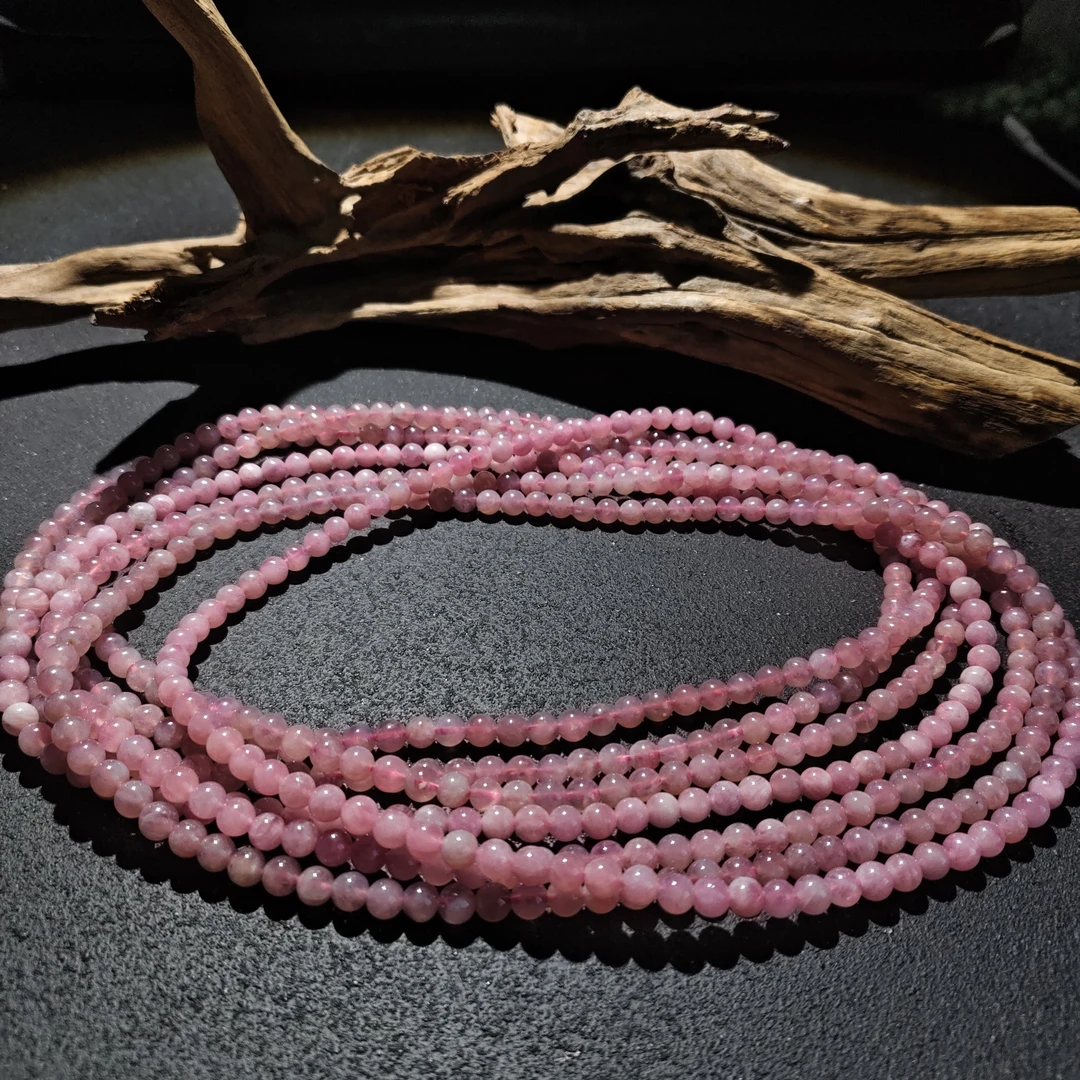 【黑胖珠宝】 H0942 天然水晶马粉多圈手链多样性发其一